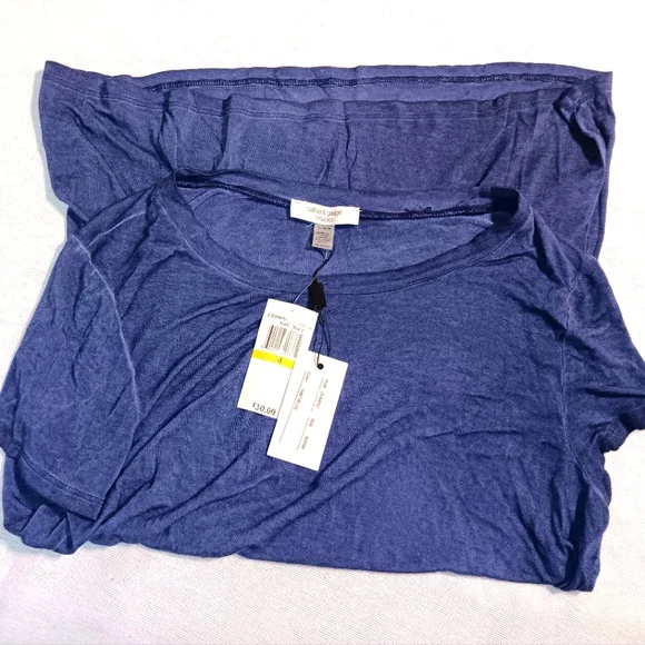 Cable & Gauge - Women's Shirt, Short Sleeve Relaxed, Navy Blue, size M (NWT) - Picture 3 of 3
